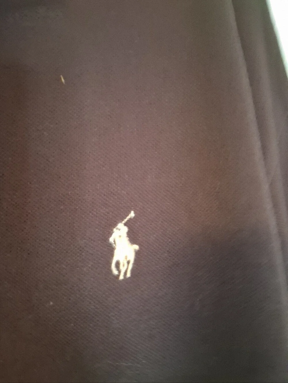 Ralph Lauren Long-Sleeve Polo Shirt in Brown with Cream Pony SZ XL